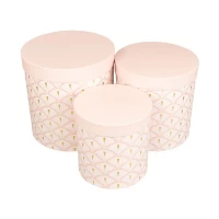Коробка подарочная круглая в наборе 3 шт (20 x 20,5см/18 x 18,5см/15 x 15,5см) Розовый Unison (W3001) Коробка подарочная круглая в наборе 3 шт (20 x 20,5см/18 x 18,5см/15 x 15,5см) Розовый Unison (W3001)