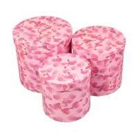 Коробка подарочная круглая в наборе 3 шт (19,5 x 19cm/17,5 x 17cm/15,5 x 15cm) Розовый Unison (W5942) Коробка подарочная круглая в наборе 3 шт (19,5 x 19cm/17,5 x 17cm/15,5 x 15cm) Розовый Unison (W5942)