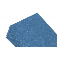 Фоамиран 1,8мм  голубой с глиттером  10 листов (7945)