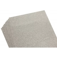 Фоамиран 2мм серебристый с глиттером (10 листов) (7949)