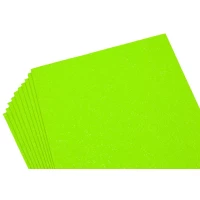 Фоамиран с глиттером  1,8мм, 10 листов, салатовый Зеленый Unison (10510)