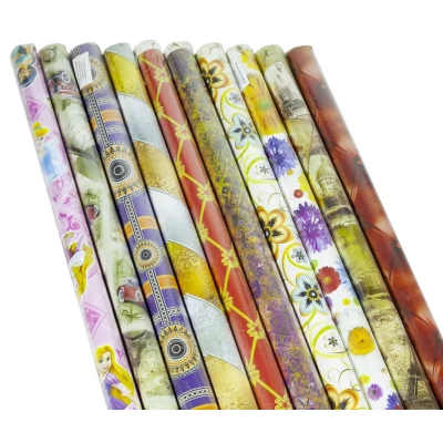 Бумага упаковочная мелованная 80г 5 листов  100 х 70см Разноцветный Unison (PVM 10070-5MIX)