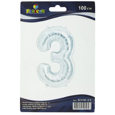 Цифра фольгированная Pelican, 