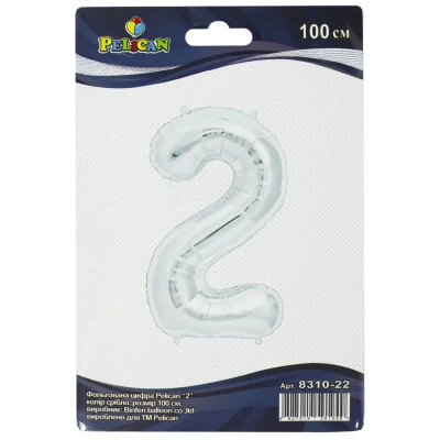 Цифра фольгированная Pelican, 