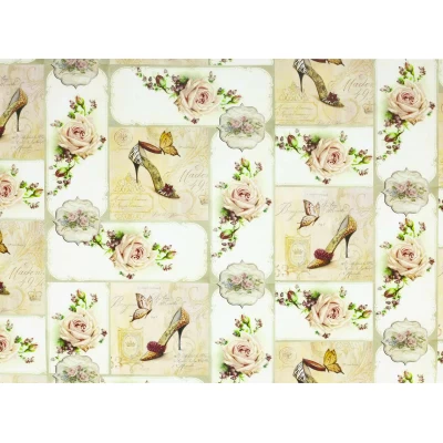 Бумага упаковочная мелованная 80г 10 листов  100 х 70см Бежевый Unison (PVM10-89)