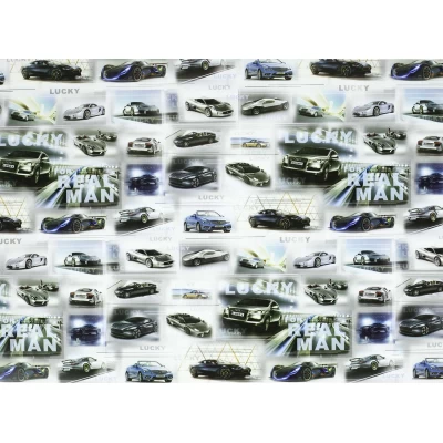 Бумага упаковочная мелованная 80г 10 листов  100 х 70см Разноцветный Unison (PVM10-97)