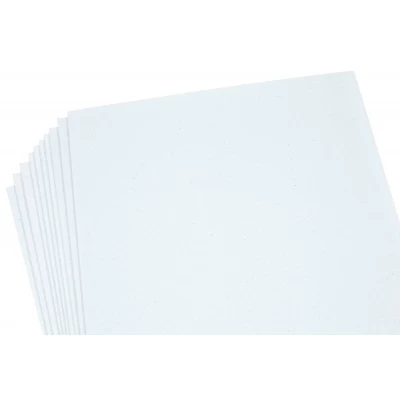 Фоамиран 1мм белый с глиттером   10листов (17GLA4-047)