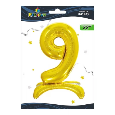 Цифра фольгированная на подставке Pelican 