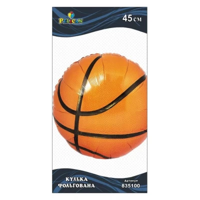 Шарик фольгированный Pelican, баскетбольный мяч, 45см Оранжевый Pelican (835100) Шарик фольгированный Pelican, баскетбольный мяч, 45см Оранжевый Pelican (835100)