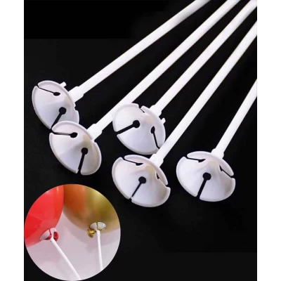 Палочка пластиковая 40см с креплением для латексных шариков Белый Unison (883100/BP10846)