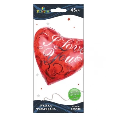 Шарик фольгированный Pelican, сердце из роз  I love you, 45см Разноцветный Pelican (835508)