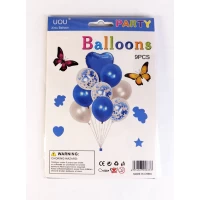 Набор из 9 шариков, СЕРДЕЧКО СИНЕЕ Голубой Unison (836838) Набор из 9 шариков, СЕРДЕЧКО СИНЕЕ Голубой Unison (836838)