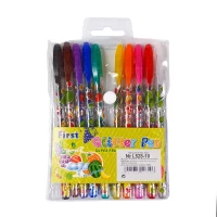 Ручки гелевые с блеском и запахом 10шт 