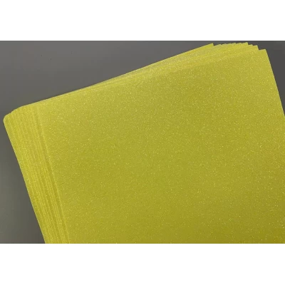 Фомиран с глиттером  1,7мм, 10 листов, бледно желтый Желтый Unison (17IA4-7121)