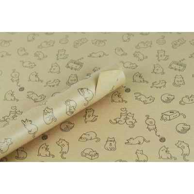 Бумага упаковочная крафт-двусторонняя 0,68 х 8м Разноцветный Unison (Пт-І-5)