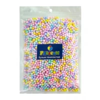 Пенопластовые шарики диаметр 4-6мм пастель ассорти, 250мл Разноцветный Pelican (886114)