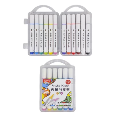 Набор акриловых скетч маркеров Aodemei 12шт (6128-12M)