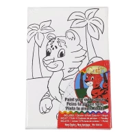 Раскраска 15 х 10см (холст на раме) с акриловыми красками и кистью (0682-2) Раскраска 15 х 10см (холст на раме) с акриловыми красками и кистью (0682-2)