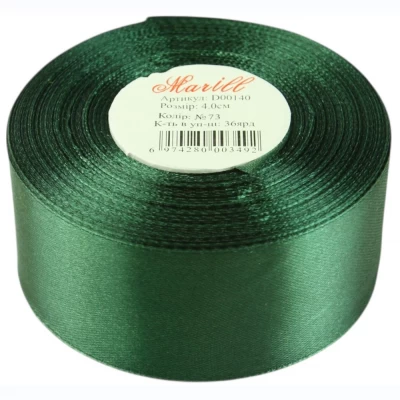 Атласная лента 4см (±5мм) x 33м Зеленый Marill (LA4033-73) Атласная лента 4см (±5мм) x 33м Зеленый Marill (LA4033-73)