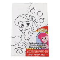 Раскраска 15 х 10см (холст на раме) с акриловыми красками и кистью (0682-4) Раскраска 15 х 10см (холст на раме) с акриловыми красками и кистью (0682-4)