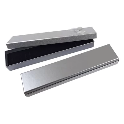 Подарочная коробка ювелирная, 4,5 х 20 х 2,5см, серебро (J00320 silver)
