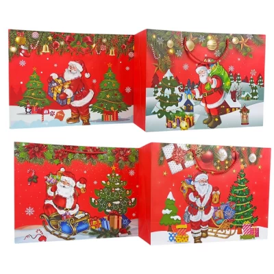 Пакет бумажный подарочный Новогодний 42 х 31 х 14см, 210г/м2 (210-42-31)