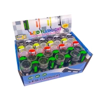 Фонарик ручной пластиковый 10,5см 4 цвета Разноцветный Без бренда (98-К)