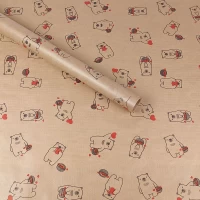 Бумага упаковочная крафт-двосторонний 0,7 х 7м (Пт 868.1)