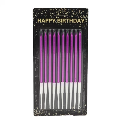 Набор свечей для торта 10 шт, ФУКСИЯ, 14 см (040557/9332 fuchsia) Набор свечей для торта 10 шт, ФУКСИЯ, 14 см (040557/9332 fuchsia)
