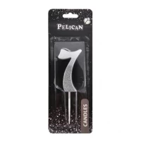 Свеча цифра с блестками 