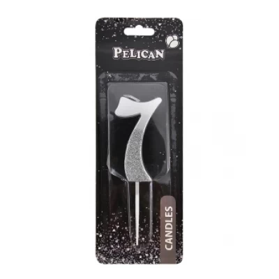 Свеча цифра с блестками Свеча цифра с блестками