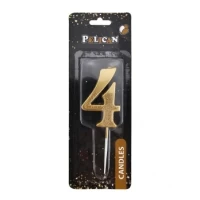 Свеча цифра с блестками 