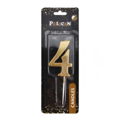 Свеча цифра с блестками Свеча цифра с блестками