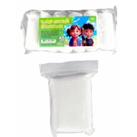 Масса для лепки супер легкий БЕЛЫЙ, 6 шт в упаковке  200гр со стеками Белый Без бренда (832773)