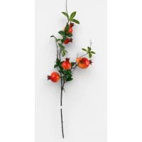 Ветка с гранатами, 80 см, красно-желтая (ТВ-80g)