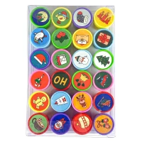 Набор штампов 24шт в пвх коробке, Новогодние (9341)