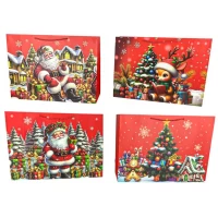 Пакет бумажный подарочный Новогодний  42 х 31 х 14см,210г/м2 (618-42)
