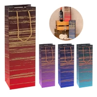 Пакет подарочный под бутылку , 210g , 12 x 36 x 9см (HS 9061)