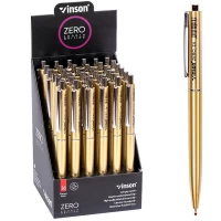 Ручка шариковая автомат синяя 0,7мм  (золотая), Vinson Золотой Vinson (Z4)