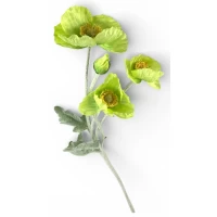 Ветка с маками, 60 см, салатная (ТВ-60-1)