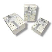 Набор коробок 3 шт прямоугольные, 16 х 23 х 9,5см Белый Unison (098709 white)