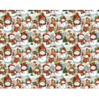 Бумага подарочная мелованная 80г, новогодняя, 100 х 70см -10 листов (PVM10-321NY)