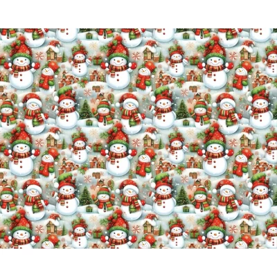 Бумага подарочная мелованная 80г, новогодняя, 100 х 70см -10 листов (PVM10-321NY)