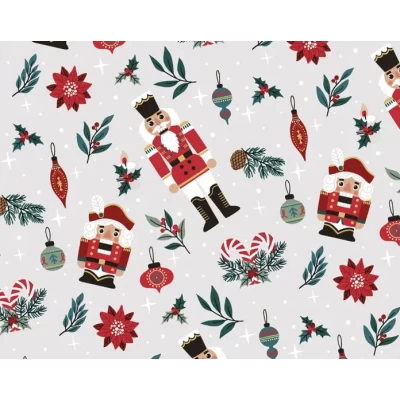Бумага новогодняя для упаковки подарков 10 листов - 100 х 70 см 50г (PCZ10070-10-629)