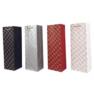 Пакет подарочный под бутылку 