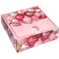 Подарочная коробка раскладная, 25 х 25 х 7,2см, 350гр  Шарики (H808-2M)