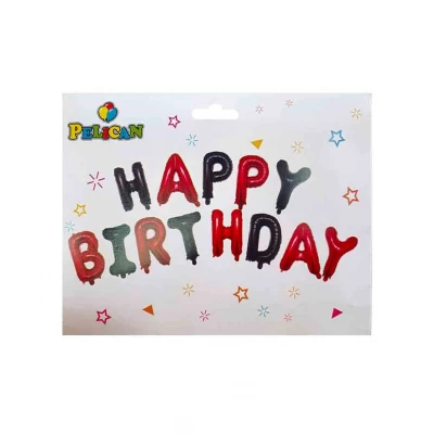 Набор из 13 шариков HAPPY BIRTHDAY 40см, красно черный Разноцветный Pelican (837107) Набор из 13 шариков HAPPY BIRTHDAY 40см, красно черный Разноцветный Pelican (837107)