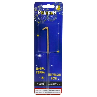 Свеча цифра бенгальская Pelican, 