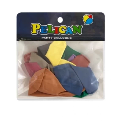 Шарики Pelican 10' (26 см)  винтажный  ассорти цветов, 10 шт/уп Разноцветный Pelican (811098)