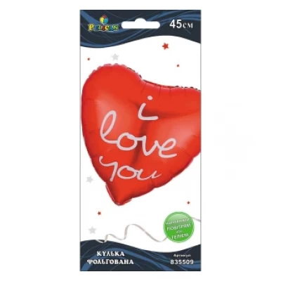 Шарик фольгированный Pelican, сердце однотонное I love you, 45см Красный Pelican (835509) Шарик фольгированный Pelican, сердце однотонное I love you, 45см Красный Pelican (835509)
